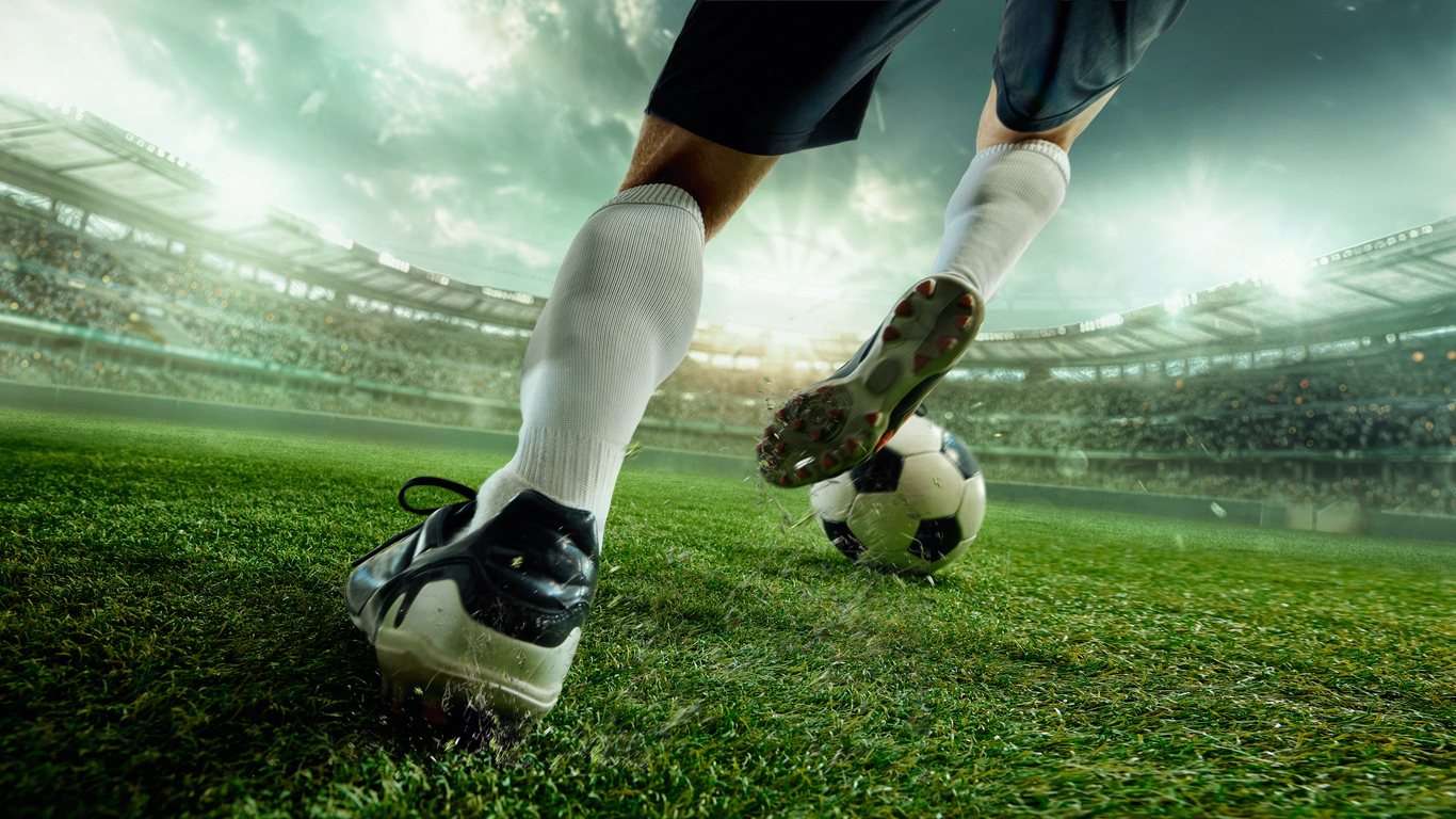 Dynamic Premier League soccer match scene with blockchain graphics and cryptocurrency symbols overlay for crypto prediction markets betting