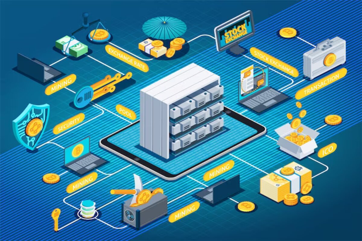 Blockchain transaction transparency illustration