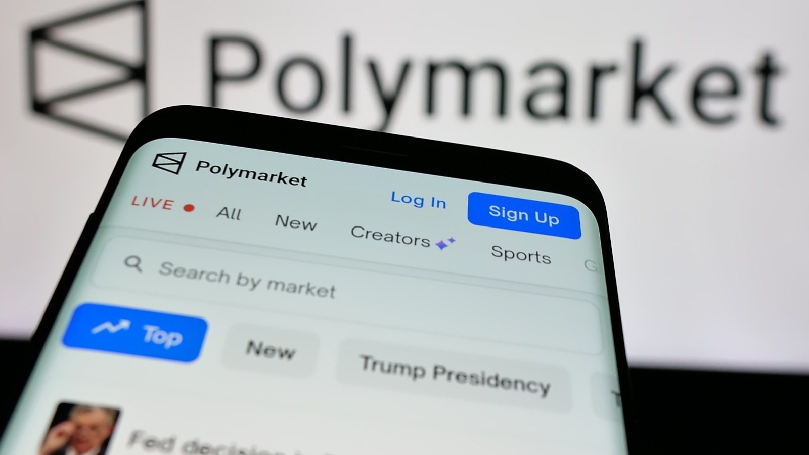Polymarket sports betting market UI